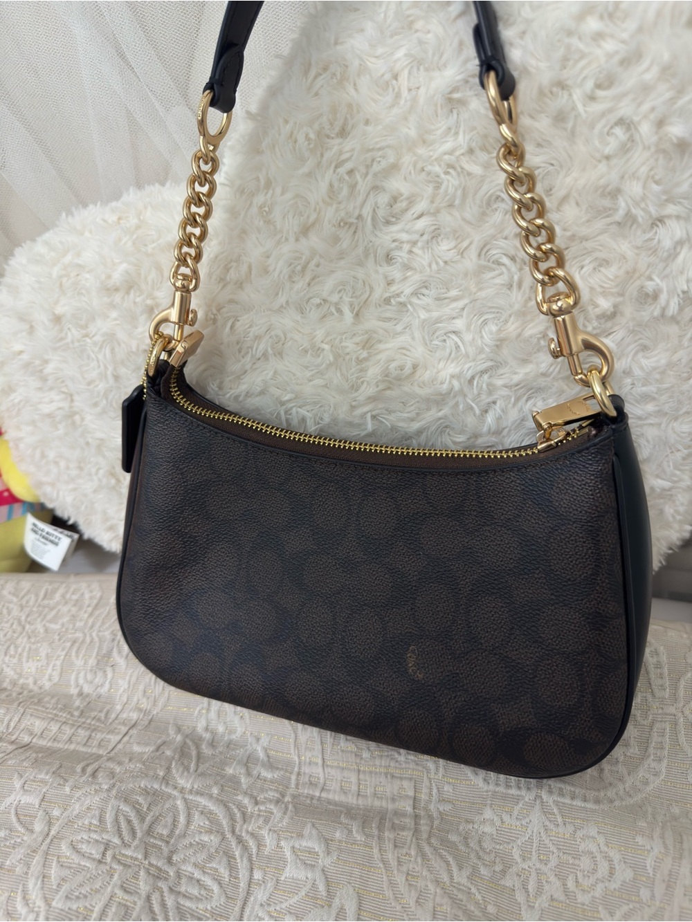 AUTHENTIC Coach Teri in Signature Print Black/Walnut - Picture 3 of 6